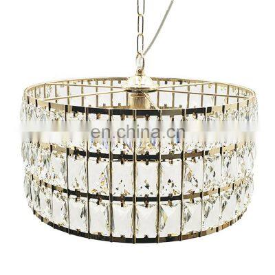 Modern Wedding Decoration Fancy Gold Suspend Luxury Metal and Crystal Electric Chandelier PendantLighting