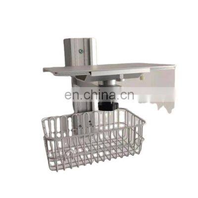 Aluminum alloy patient monitor multifunctional rotating basket wall mounted stand for patient monitor