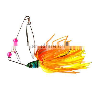 Hot sale 15g Silicon Skirts Jig Spoon Spinner Fishing Lures Buzz Baits