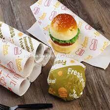 Food Grade Sandwich Food Greaseproof Wrapping Paper Wood Pulp Custom Design Paper Offset Printing Carton Packing Virgin Uncoated
