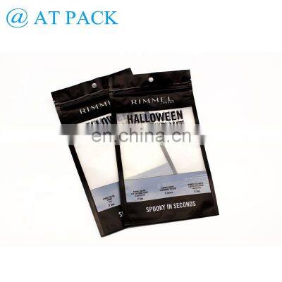 Custom printed plastic underwear packaging bag /sock packing bag with window