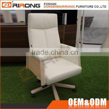 Luxury modern customized white revolving swivel leather manager executive office chair with wheels