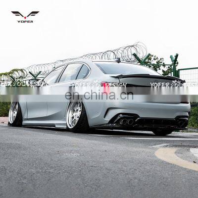 YOFER GS-380 Auto Parts Glossy Black Blister PP Universal Side Skirt For BMW 3 Series G20-28