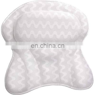 Neck Support Luxury Anti-Slip 4D Mesh Bath Tub Non Slip Spa Wasable Bath Pillow for Tub Head Rest photo-5