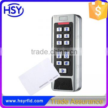 HSY-S215W Metal case 2 Door 125khz Wiegand26 input Standalone Access Control Keypad with relay