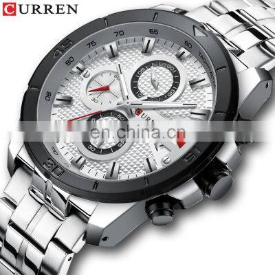 CURREN 8337 Men Luxury Business Japan Quartz Watches Stainless Steel Casual Auto Date Calendar Wristwatch
