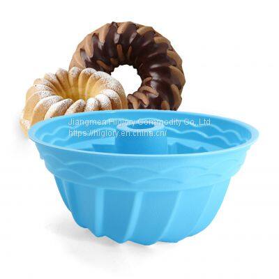 Eco-friendly Silicone Baking Cake Mold Reusable Fluted Bread Mold Durable Silicone Bundt Cake Pan photo-5