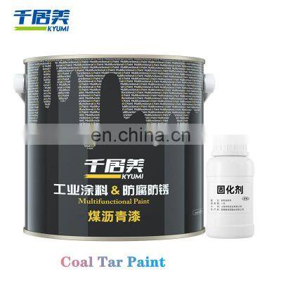 Kyumi Epoxy Resin Coal Tar Paint Anti Rust anticorrosive Pitch Paint For Marine Boat Ship Pipe Goods Container