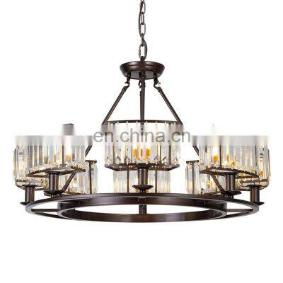 American style full copper crystal simple retro Chandelier