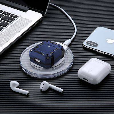 Custom Logo Armor Suitcase TPU PC Shockproof Earphones Protective Cover Charging Headphones Case For Apple for Airpods With Hook photo-5