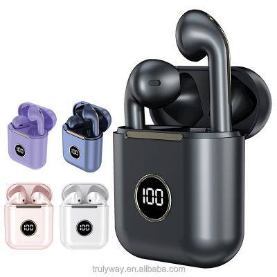 Portable X1 J18 TWS New design V5.2 wireless earbuds LCD battery display earphone for sporting