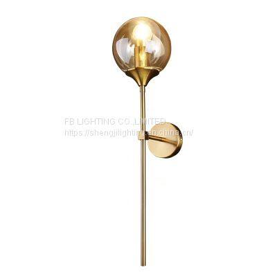 Modern Crystal Metal Glass Wall Lamp New Wall Light Fixture