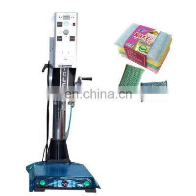 Kitchen Dish Washing Sponge Scrubber Manual Ultrasonic Plastic Welding Machine Cutter for Sponge Scourer Pad Making