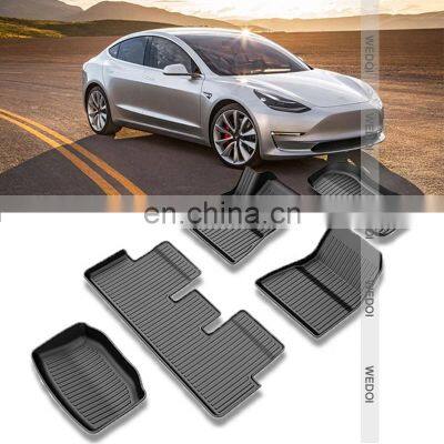 2022 Hot Sale  Car Mats  Heat Insulation for Tesla Model 3 All Weather Car Floor Mats Waterproof Car Floor Liners