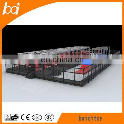 Low Price Kids Indoor Trampoline Park,jumping Bed Foam Pit and Obstacle Course American Ninja Warrior photo-3