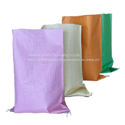 25kg 50kg 100kg PP Laminated Woven Big Bag 50kg Corn Flour Mazie Poly Packing Flour Coating 25kg PP Woven Sack