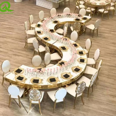 Popular Stainless Steel Wedding Table Sets Event Dining Table For Hotel Furniture