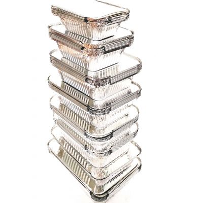 Wholesale Price Take Away Heat Sealing Food Trays Disposable Aluminum Foil Airline Meal Container