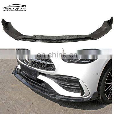 W206 High Quality Carbon Fiber BB Style Front Lip Front Bumper Lip Splitter For Mercedes Benz W206 C Class