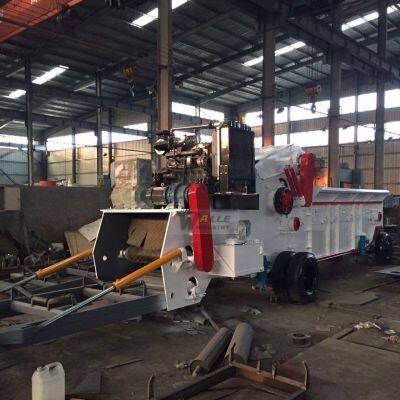 Automatic Wood Crusher Plant Timber Shredder Drum Chipper Wood Recycling Crusher Machine