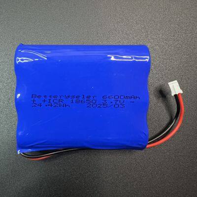 18650 3.7v 6.6Ah 1S3P Li Ion Rechargeable Battery Pack With JST-PH2.0 Plug(24.42Wh/6.6A),for Simplehuman Sensor Makeup Mirror ST3026 BT1080 photo-3