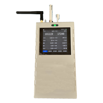 Wireless Transmission of Cleanliness Monitor: Particle Counter, Temperature, Humidity, Dew Point, and Wind Direction Data Measurement