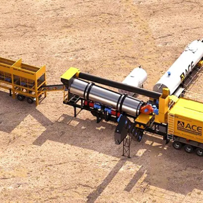 Группа ACE 120. Модель 100 - 140 т/ч. Мобильный асфальтный завод. Гибкое переходное соединение для строительства аэродромных полос