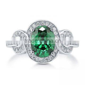 Wholesale Rhodium Plating Amethyst Diamond CZ Wedding Ring photo-2