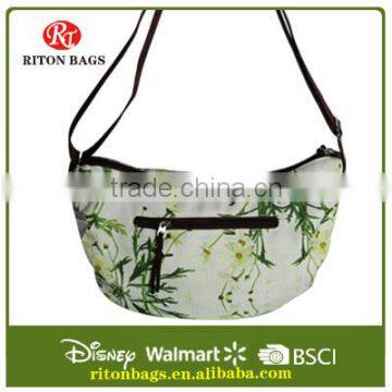 Creative design canvas with printed pattern casual hand bag