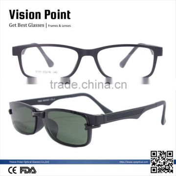 Full Rim Magnetic Optical Frames With Clip On Polarized Sunglasses For Men From China