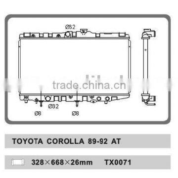 auto radiator for TOYOTA COROLLA 89-92 AT