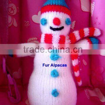 Peru Hand Made Acrylic Knitted Toy "Snowman"