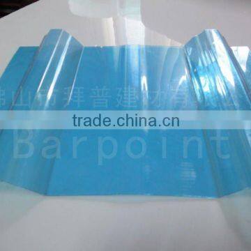 Transparent colored corrugated plastic roofing sheet