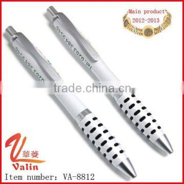 Fashion white corporate pens with logo