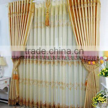 Hot Sale Embroidered Curtain Fabric for Window Living Room Curtain Fabric photo-2