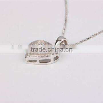 American Popular 925 Silver Smooth Heart Pendant Necklace photo-4