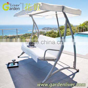 Outdoor Swing Canopy Sling Chair Seats with Steel Frame Patio Deck Furniture