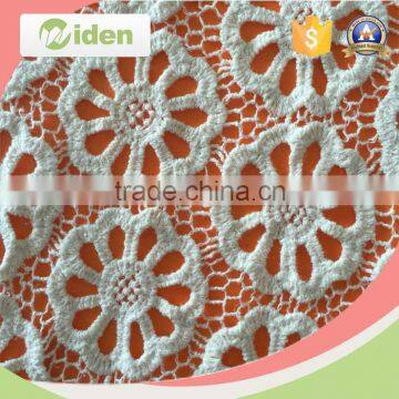 Cheap lace fabric for women clothes orange chemical lace fabric