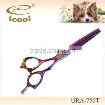 URA-750T Professional Titanium Rainbow color Japanese Pet grooming scissors