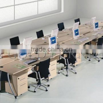 Modern Wooden Linear Office Call Center Workstation for 10 Person (SZ-WS477)