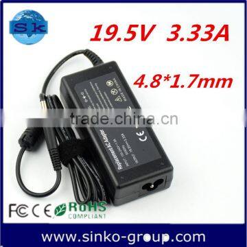 Hot Sale Factory Price Oem Switching Laptop Adapter for hp 19.5v 3.33a 4.8*1.7mm