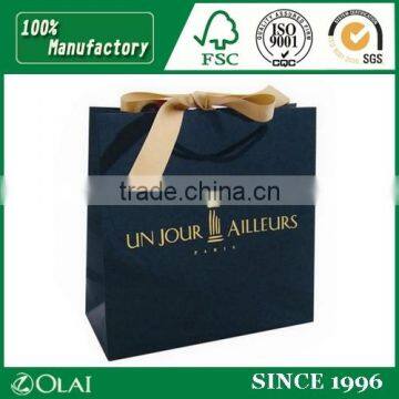 Matt Wholesale Garment Paper Bag with Ribbon