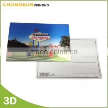 High quality Tourist Souvenir Customized 3D Lenticular Postcard