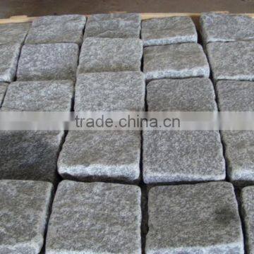 Dark grey g654 granite cube stone, tumbled G654 granite cube stone for sale