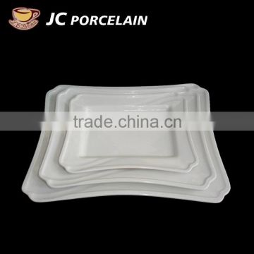 2016 fashion wholesale ceramic plain with plate