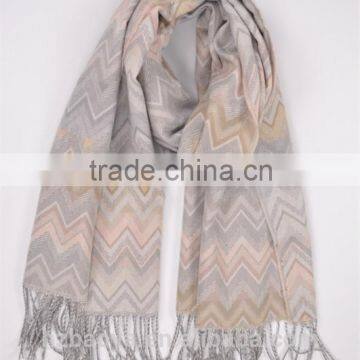 Acrylic jacquard fashion waves scarves 2015 winter muffler