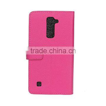 MMT Litchi Grain wallet leather flip case for LG K10 photo frame holder leather case with card slot for LG K10