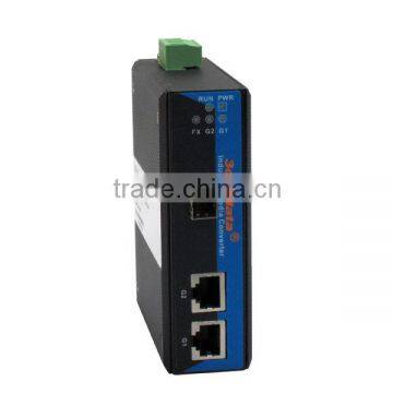 2-port Industrial Gigabit Ethernet media converter