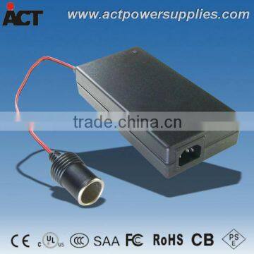 CE approved 12V 10A power adapter with cigarette lighter socket