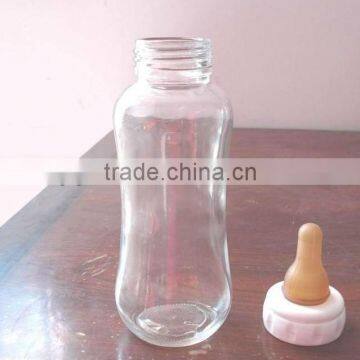 high quality borosilicate handblown glass drinking bottle